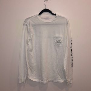 Men’s Long Sleeve Whale Graphic Pocket T-Shirt